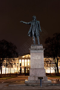 俄罗斯艺术广场A 普希金雕像图片