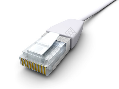 局域网电缆白色电脑网络连接器数据电子数字插头宽带电脑线图片