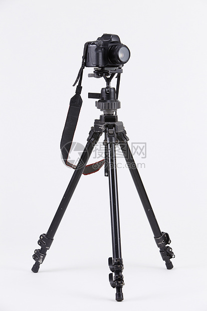 配有三脚架相机的照相机题材职业黑色镜片单反照片三脚架摄影专业图片