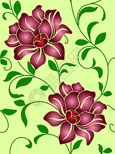 无缝的壁纸 花和叶子接合植物学墙纸新作植物纺织品插图漩涡橙子花束卷曲图片