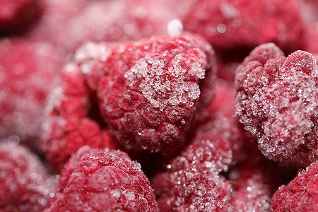 冰冻蓝莓维生素食物水果浆果白色红色覆盆子图片