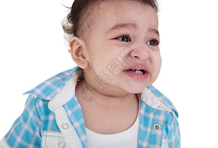 印地安婴儿哭泣童年儿童白色新生情感生活眼泪男生眼睛青年图片