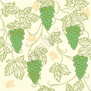 EPS 10 无缝矢量壁纸叶子风格财富植物插图曲线奢华地毯艺术丝绸图片