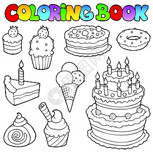 彩色书籍各种蛋糕 1图片