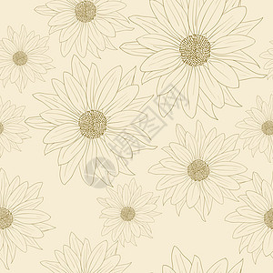 无缝壁纸 有美丽的花朵叶子插图纺织品季节创造力风格墙纸植物装饰曲线图片