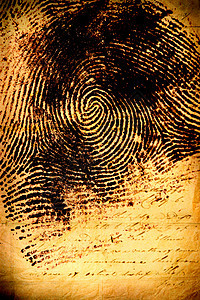 人体指纹探测手指工艺油漆鉴别犯罪调查签名警察素描图片