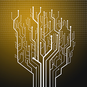 电路板树形状 技术背景芯片工程电路信号活力硬件母板电子产品高科技处理器图片