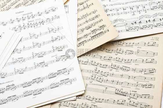 旧曲谱音乐高音钢琴圣歌笔记交响乐作品床单大道照片白色图片
