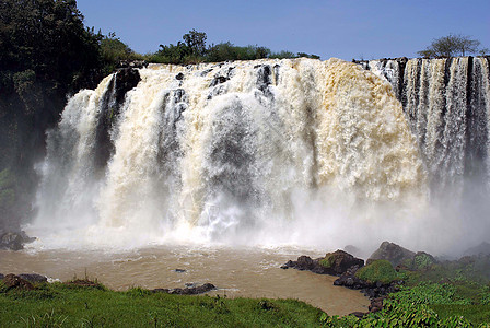 埃塞俄比亚的瀑布荒野蓝色风景激流图片