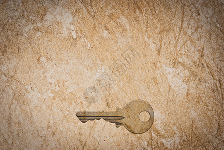 旧纸页背景的锈键木板棕色工具财产宏观金属房子钥匙材料古董图片