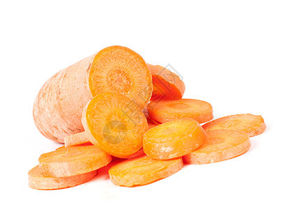 胡萝卜和切片沙拉白色黄色团体橙子水果营养收成植物食物图片