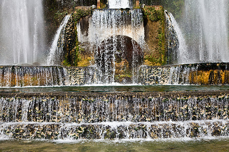 埃斯特别墅蒂沃利风景园林建筑晴天雕塑喷泉文化旅行绿化瀑布图片