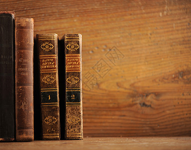 旧书关门了页数智慧木头框架阅读教育艺术棕色古董图书馆图片