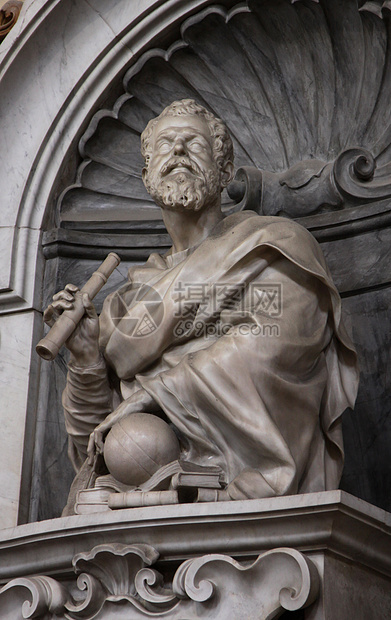 伽利略的雕塑图片