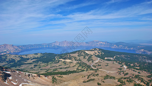 克拉特湖 斯科特山的观点图片