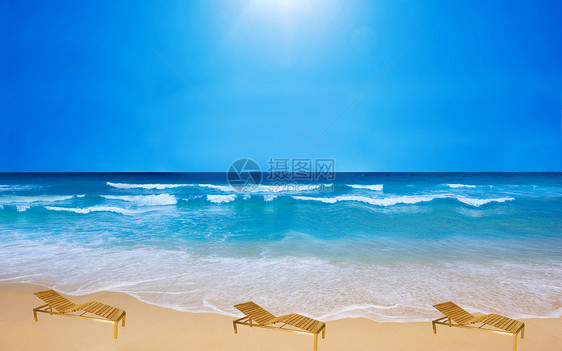 海滨海滩假期天堂旅行太阳天蓝色酒吧寒意棕榈海岸线海岸图片
