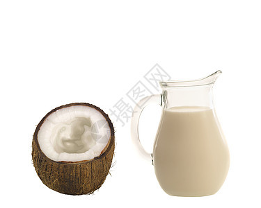 白底椰子牛奶图片