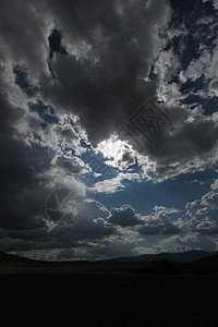 暴风雨后阴云笼罩风暴云摄影蓝色场景气候阳光风景水平天气天空图片