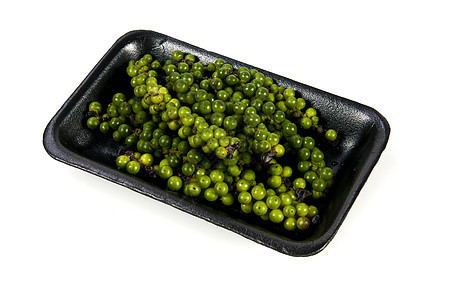 绿胡椒锥调味品香料胡椒盘子黑色草本植物绿色美食白色胡椒子图片