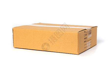 在白色背景上孤立的纸板盒搬运工命令储物包装用品礼物托运运输搬迁发送图片