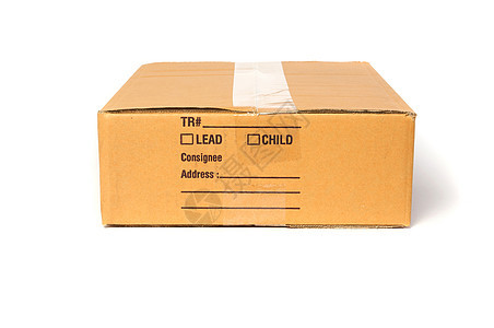 在白色背景上孤立的纸板盒房地产纸盒邮件礼物命令辅助储物行动储存开幕式背景图片