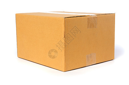在白色背景上孤立的纸板盒储物搬运工功能货物仓库配送邮件托运家居商业图片