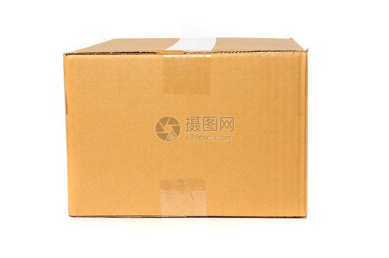 在白色背景上孤立的纸板盒包装商品用品托运储存房地产商业仓库家居储物图片