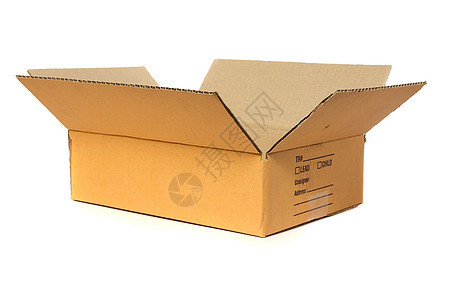 在白色背景上孤立的纸板盒商品惊喜运输功能托运储物发送搬运工商业中介图片
