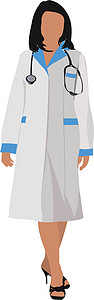 带白医生口罩的护士妇女 矢量插图知己工作服医疗卡通片女士女性医院情况图片