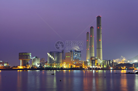 发电站工厂煤炭强者环境照明活力植物建筑力量反射图片