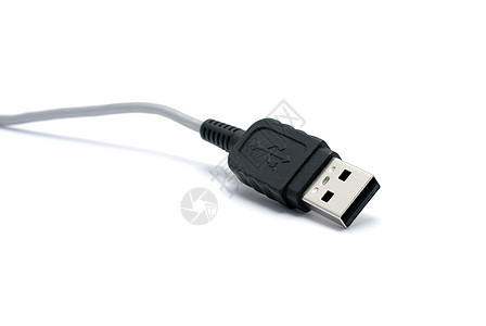 USB 连接器 其阴影在白色背景上被孤立图片