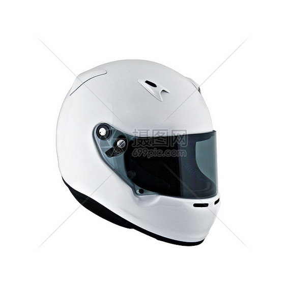 现代白色摩托车头盔图片