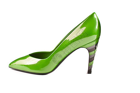 绿色绿鞋鞋类衣服裙子店铺白色脚跟高跟鞋女性皮革魅力图片