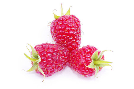 树莓草莓食物水果覆盆子果味绿色白色饮食甜点宏观养分图片