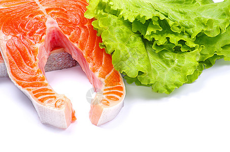 鲑鱼粉色蔬菜奢华工作室鱼片生活绿色牛扒红色海鲜图片