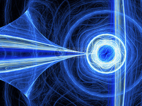 抽象计算机生成蓝色能量分形 如反面一样好绘画曲线活力涡流漩涡插图电脑创造力墙纸艺术图片
