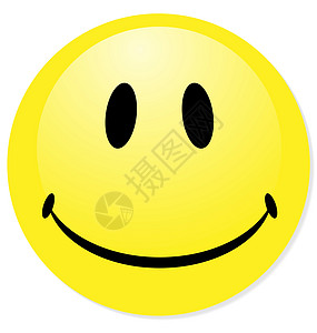 矢量笑脸黄色表情 适合图标 按钮 徽章图片