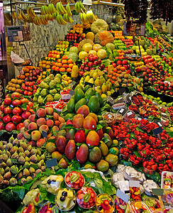 波克里亚水果摊 世界著名的巴塞罗纳市场 西班牙图片
