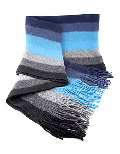 羊毛围巾季节方式冬装织物表格纹理蓝色背景图片