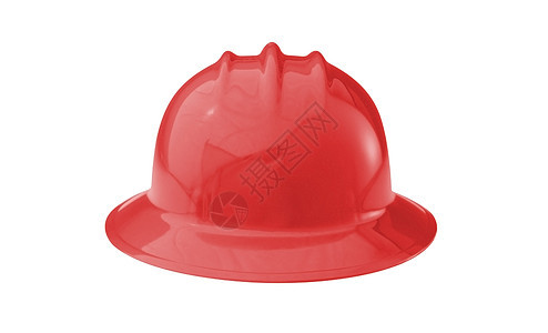 隔离的红色建筑头盔图片
