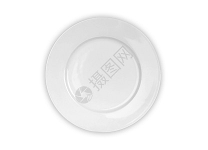 白背景上的板块午餐盘子美食烹饪餐具圆形厨房炊具食物饮食图片