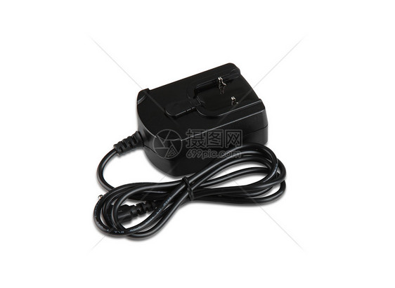 黑色适配器 新条件 特写 孤立燃料盒子活力电气插头溪流宏观收费电缆充电器图片
