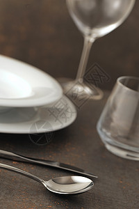 位置设置银器勺子桌子家居柔焦菜刀行业金属酒店宏观图片