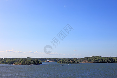 瑞典 欧洲的波罗的海海群岛地貌森林石头地平线假期海洋海浪海岸线建筑全景悬崖图片