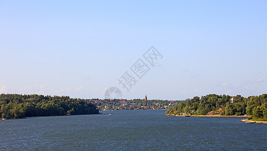 瑞典 欧洲的波罗的海海群岛地貌风景全景海洋框架海浪海岸石头天空蓝色爬坡图片