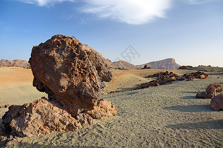厄尔提德火山 特纳里夫岛 加那利的地貌被破坏图片