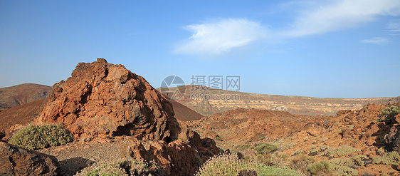 火山沙漠的全景 埃尔提德公园 特内里夫 卡纳公园沙漠阳光太阳编队旅行旅游火山假期国家图片