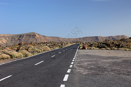 通向埃尔提德火山的道路 加那利群岛特纳里费图片