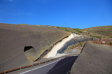 La Tarta 沉积层区外的La Tarta露头图层火山口沉淀天空公园国家岩石岛屿地质学图片