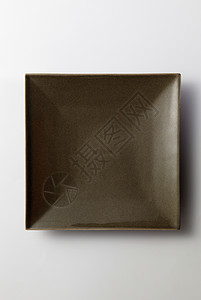 空板形状棕色白色设计师餐具晚餐商品正方形盘子图片